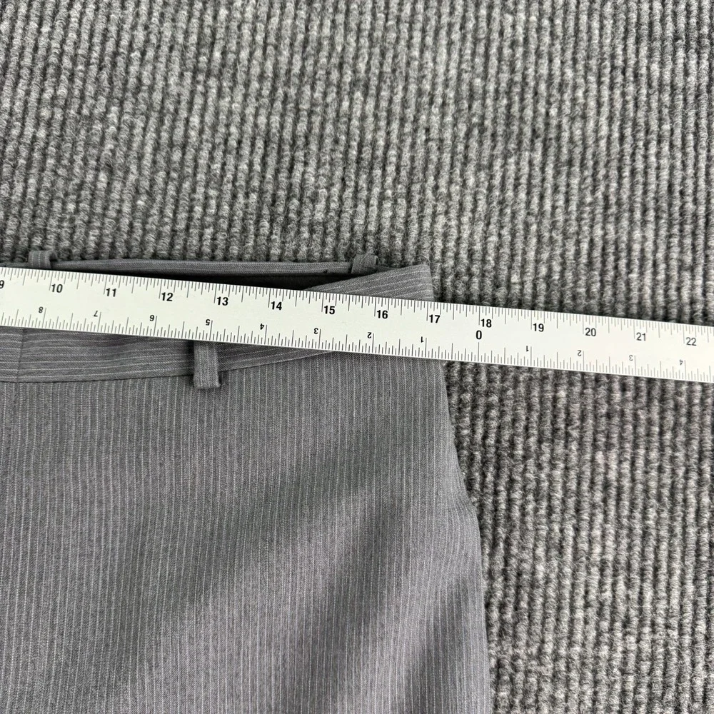 Alfani Suit 42R Gray Stripe Wool Italy Macy's Business Classic 34x30 Formal